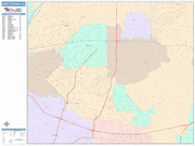 West Covina Wall Map Color Cast Style